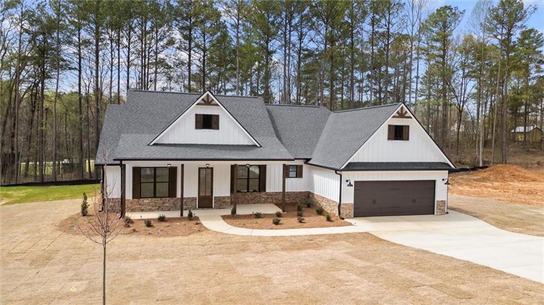 Front exterior of a new home in , Rockmart, GA, highlighting curb appeal (Image 22).