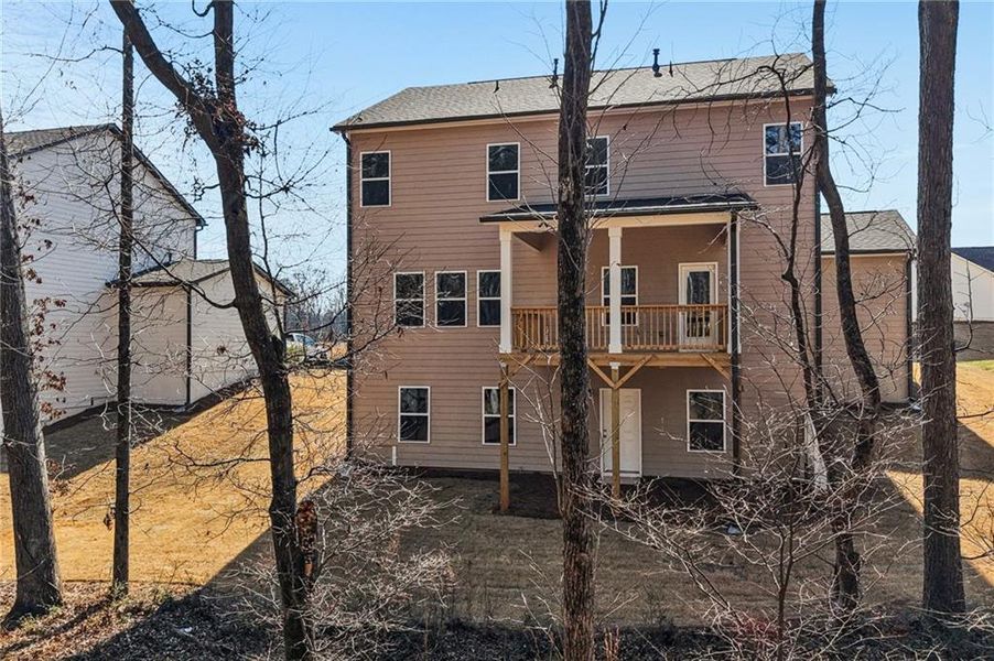 Exterior details and patio area of a home in Rosewood Lake Estates, Hoschton (Image 38).