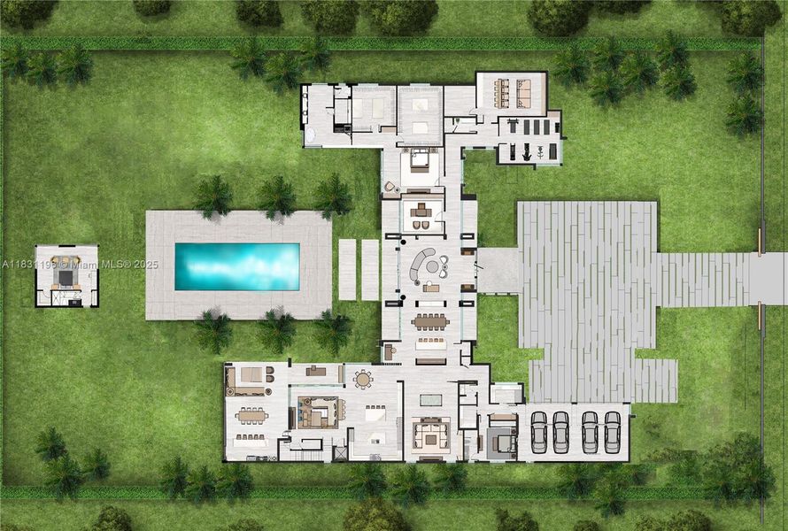 2D floor plan layout of this home in , Southwest Ranches, FL (Image 6). 2D floor plan layout of this home in , Southwest Ranches, FL (Image 6).