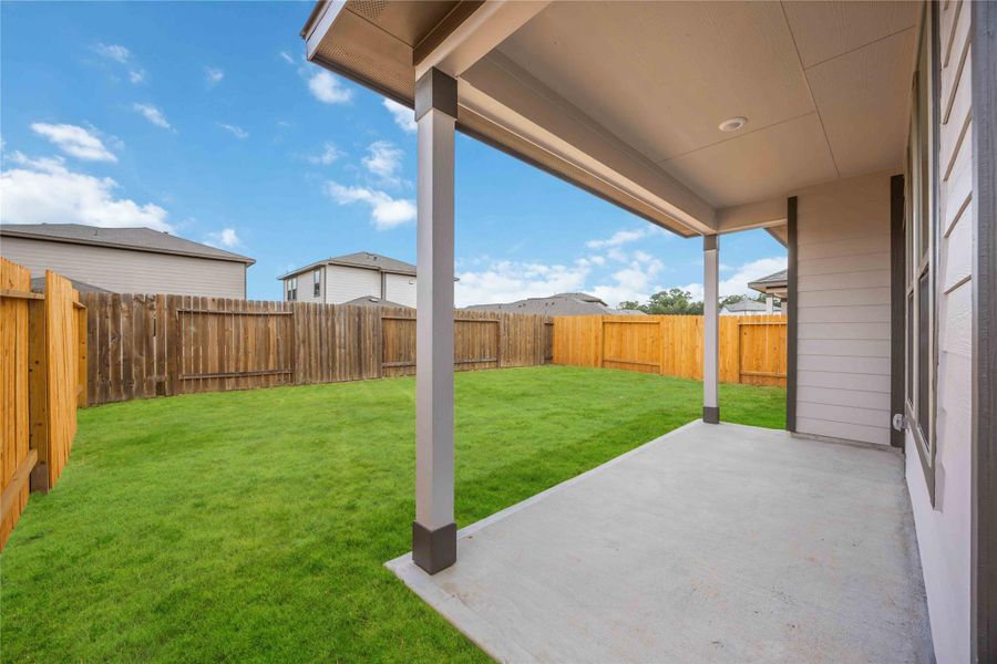 Exterior details and patio area of a home in Granger Pines, Conroe (Image 18). Exterior details and patio area of a home in Granger Pines, Conroe (Image 18).
