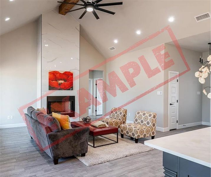 EXAMPLE - colors and finishings maybe different