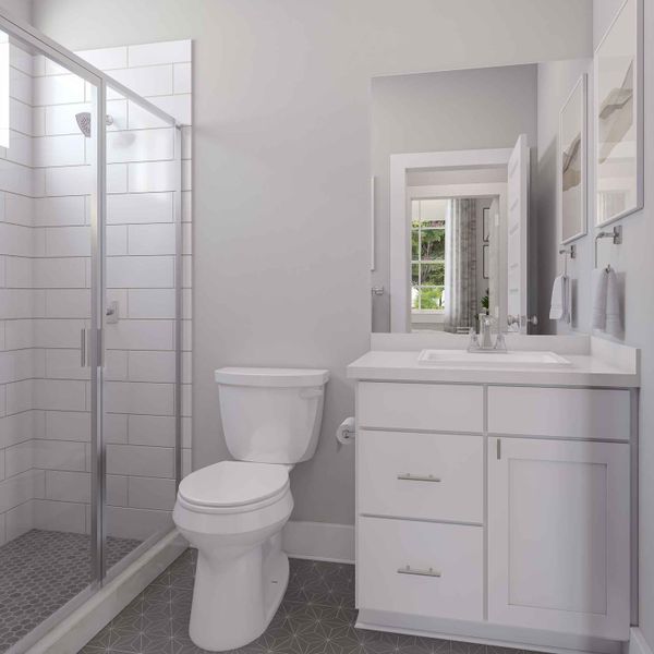 Furnished interior view inside a new home in Woodson’s Reserve 45′, Spring (Image 24).