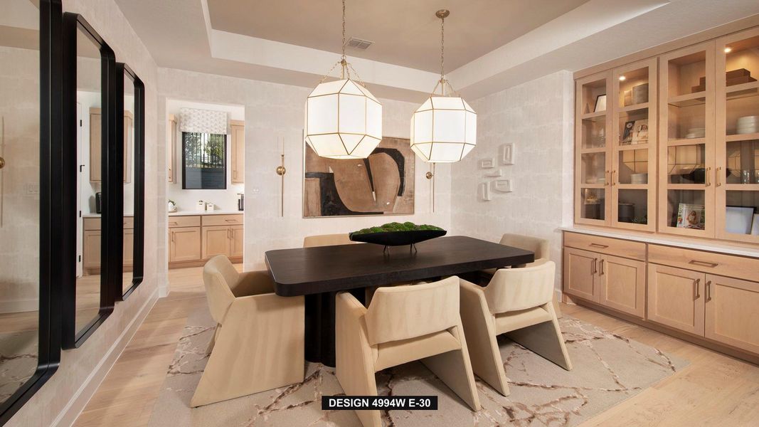 Furnished interior view inside a new home in Santa Rita Ranch - Tierra Rosa, Liberty Hill (Image 10). Furnished interior view inside a new home in Santa Rita Ranch - Tierra Rosa, Liberty Hill (Image 10).