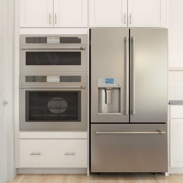 Brushed satin nickel hardware & stainless-steel appliances