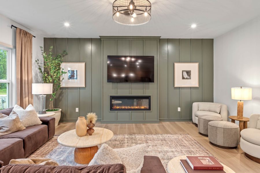 Representative furnished interior of a home built from the Fairfax by Fischer Homes in Bridle Run, Louisville (Image 11).