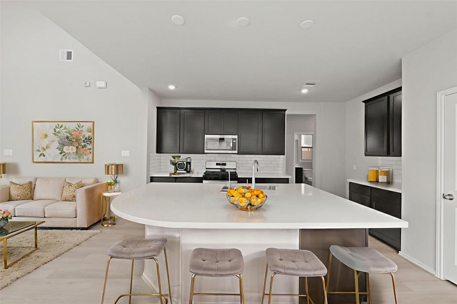 Furnished interior view inside a new home in The Trails, New Caney (Image 8). Furnished interior view inside a new home in The Trails, New Caney (Image 8).