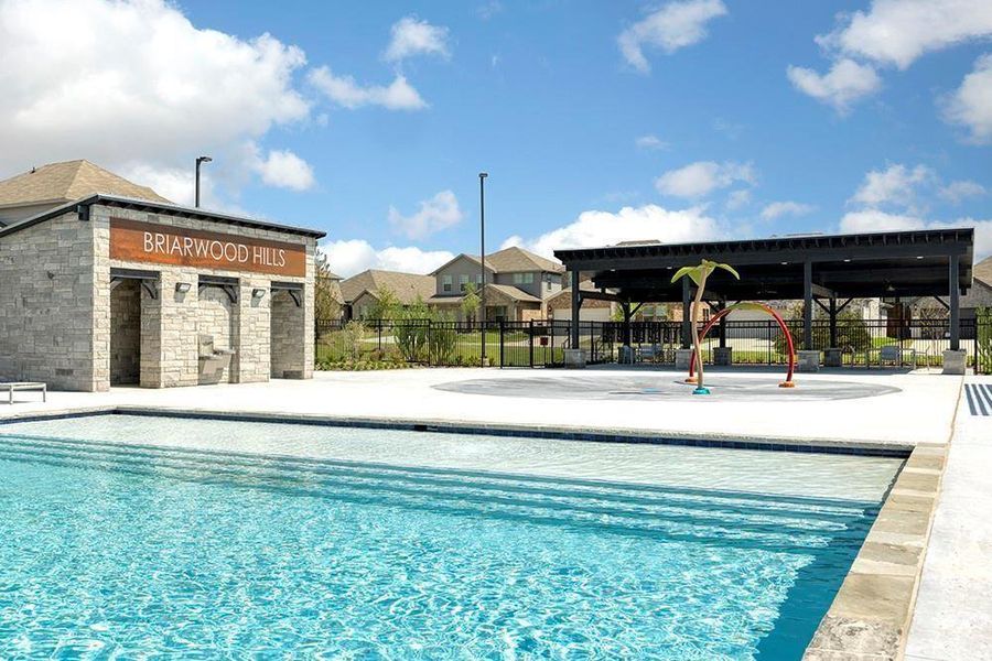 Front exterior of a new home in Briarwood Hills - Highland Series, Forney, TX, highlighting curb appeal (Image 26). Front exterior of a new home in Briarwood Hills - Highland Series, Forney, TX, highlighting curb appeal (Image 26).
