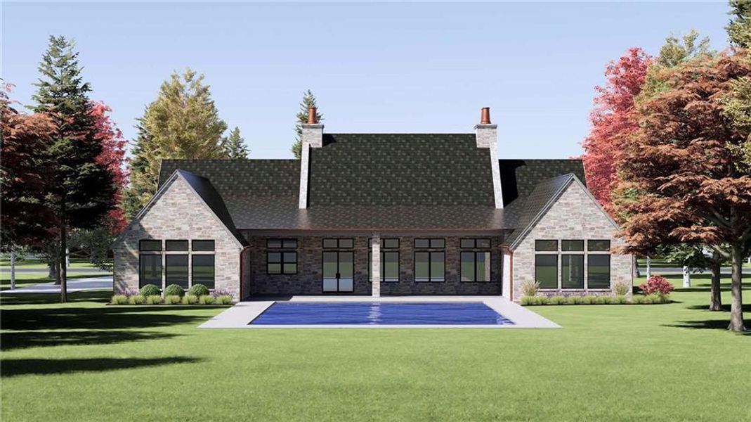 Front exterior of a new home in , Woodstock, GA, highlighting curb appeal (Image 24). Front exterior of a new home in , Woodstock, GA, highlighting curb appeal (Image 24).