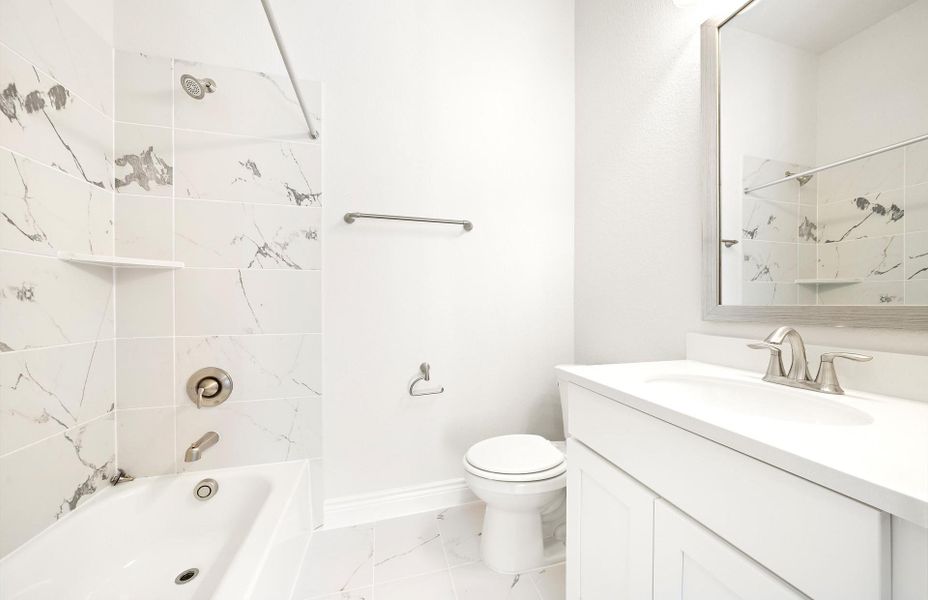 Furnished interior view inside a new home in Audubon 60', Magnolia (Image 10).