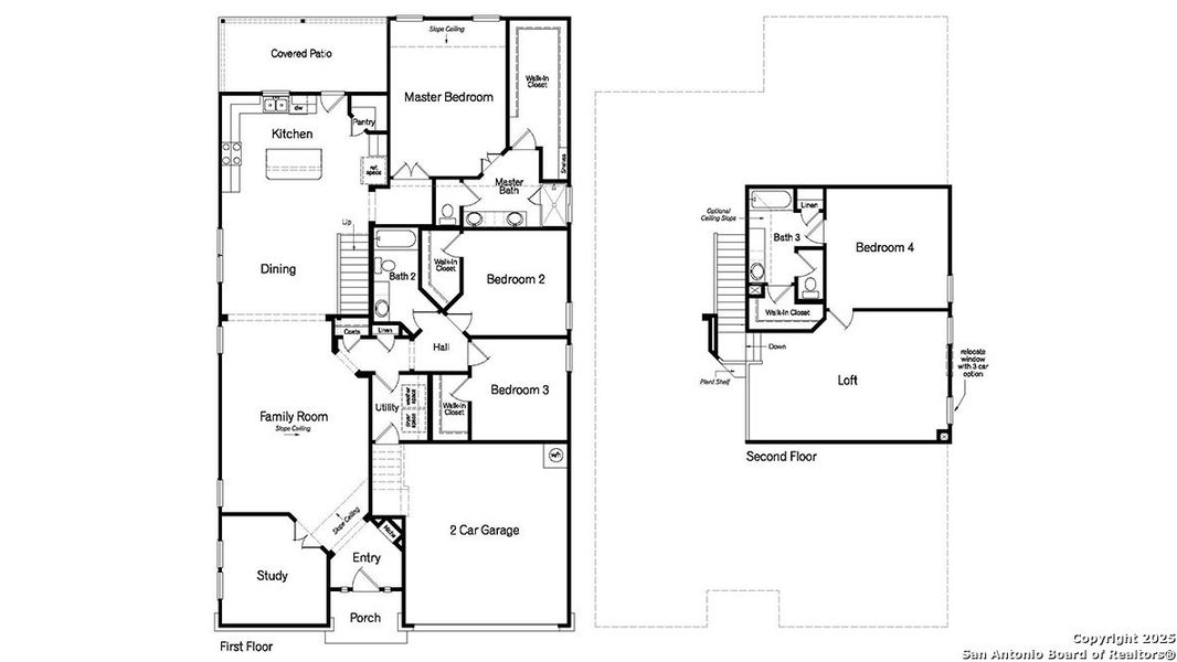 2D floor plan layout of this home in Brookstone Creek, San Antonio, TX (Image 2).