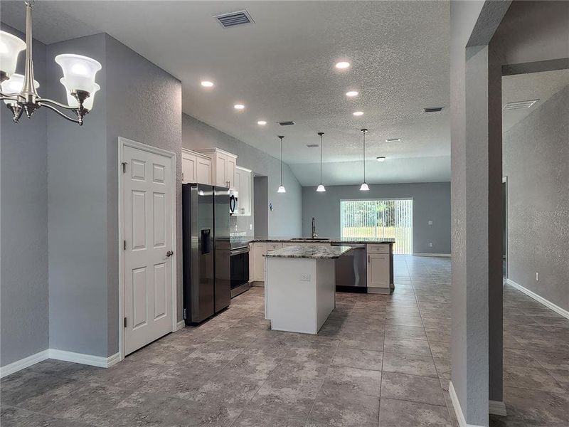 View of the kitchen from the dining room