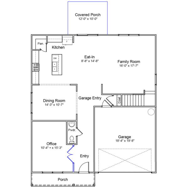 2D floor plan layout of this home in Radley Place, Chesnee, SC (Image 2).