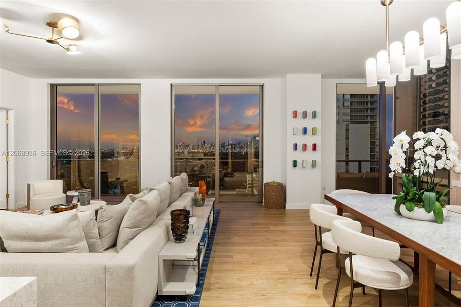 Furnished interior view inside a new home in Mr. C Residences, Miami (Image 17). Furnished interior view inside a new home in Mr. C Residences, Miami (Image 17).