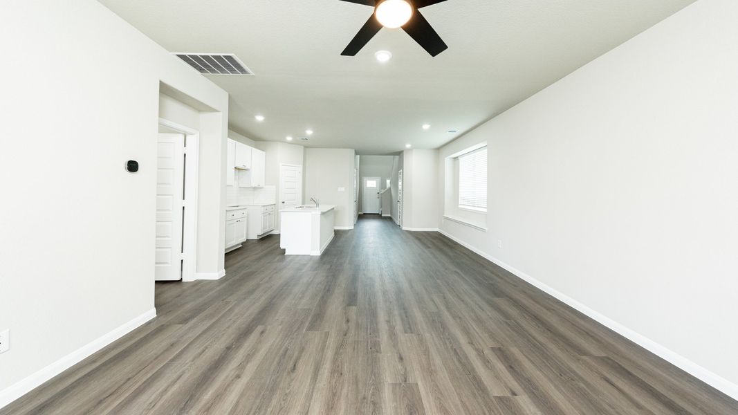 Family Room to Dining Area and Kitchen Family Room to Dining Area and Kitchen