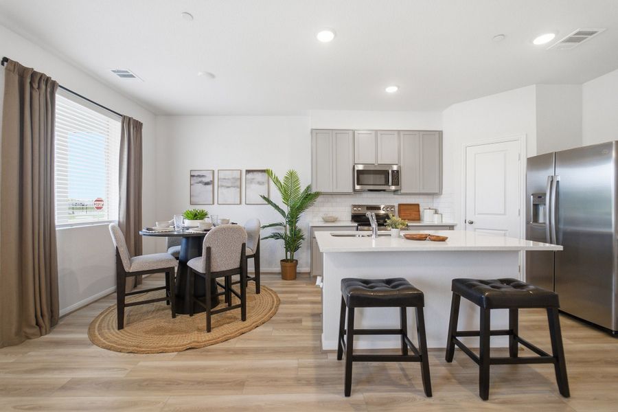 Representative furnished interior of a home built from the Mies by CastleRock Communities in Municipal Drive Townhomes, Leander (Image 10). Representative furnished interior of a home built from the Mies by CastleRock Communities in Municipal Drive Townhomes, Leander (Image 10).