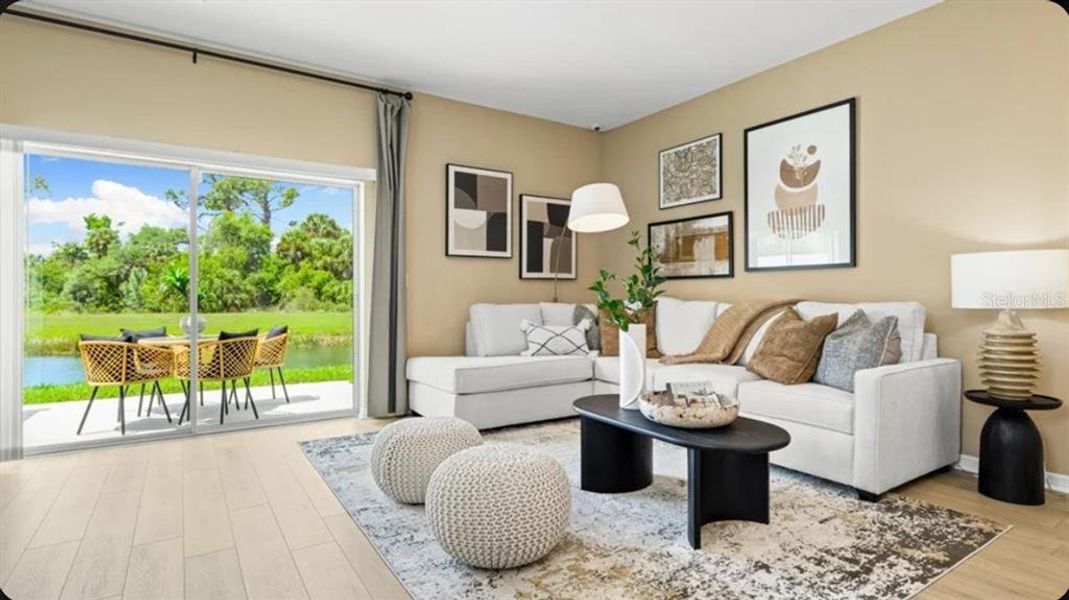 Furnished interior view inside a new home in The Towns at Tiburon, Nokomis (Image 8).