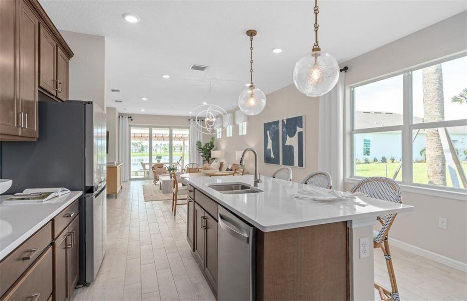Furnished interior view inside a new home in Del Webb Minneola, Minneola (Image 14). Furnished interior view inside a new home in Del Webb Minneola, Minneola (Image 14).