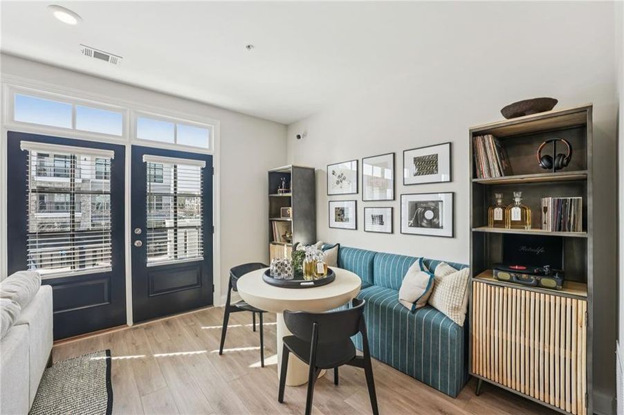 Furnished interior view inside a new home in Market Square at Sawnee Village, Cumming (Image 14).