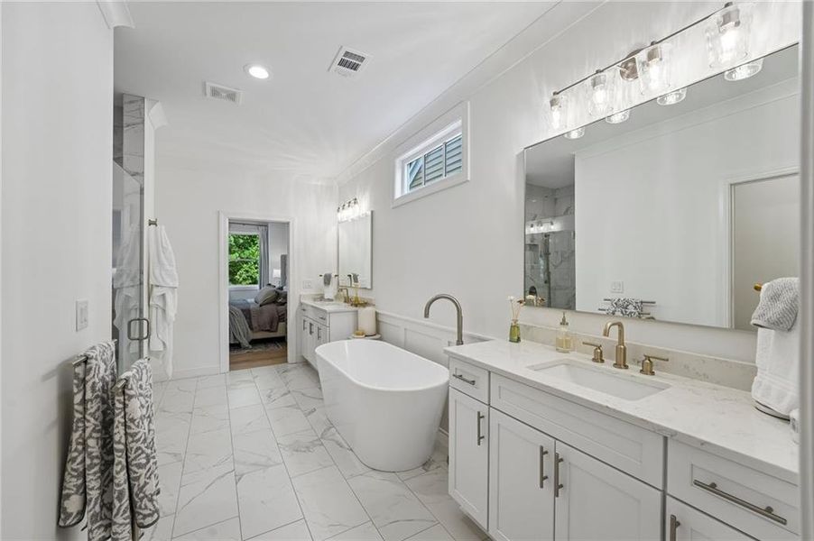 Furnished interior view inside a new home in Lakeside at River Green, Canton (Image 61).