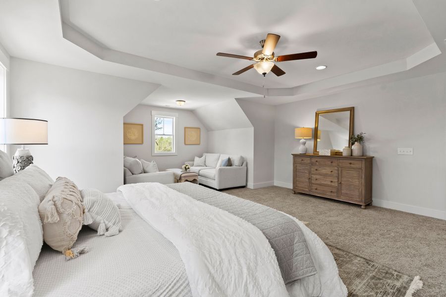 Furnished interior view inside a new home in The Bluffs at Lake Waccamaw, Lake Waccamaw (Image 9).