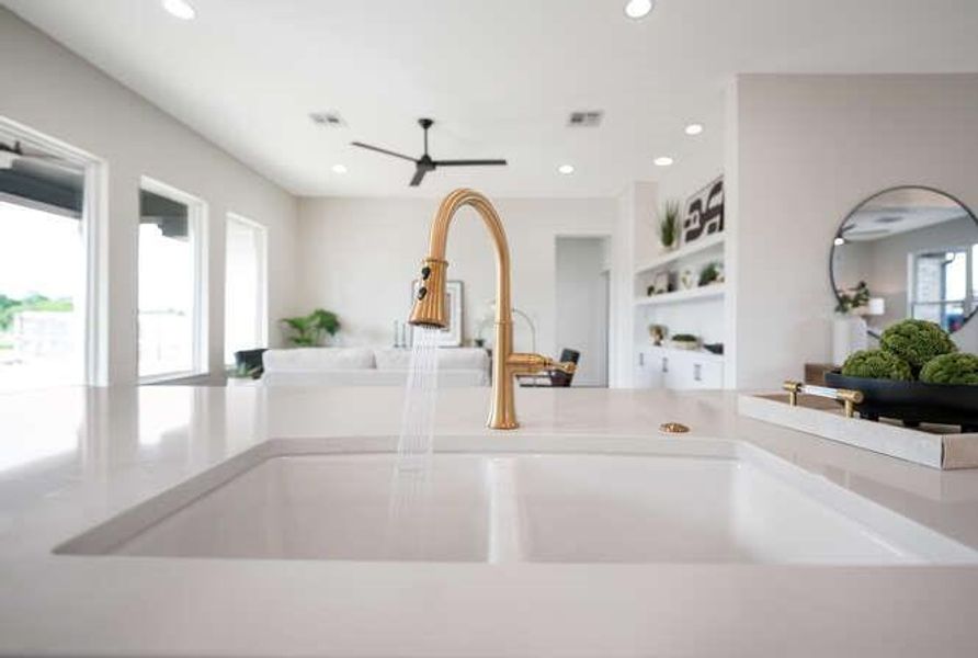 Kitchen view of sink Kitchen view of sink