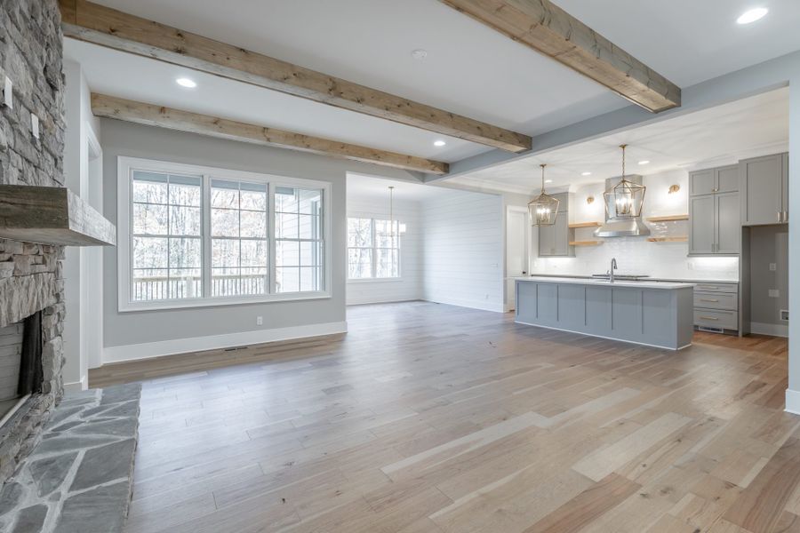 Representative furnished interior of a home built from the Carolina B by Riverstone Construction, LLC in River Gorge Ranch, River Gorge Ranch (Image 18).