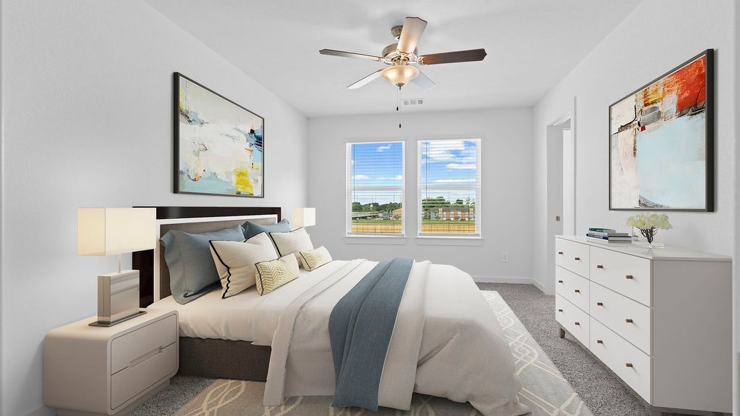 Furnished interior view inside a new home in Lexington Village, Missouri City (Image 15).