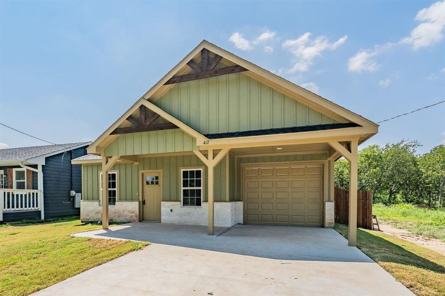 Front exterior of a new home in , Hillsboro, TX, highlighting curb appeal (Image 2). Front exterior of a new home in , Hillsboro, TX, highlighting curb appeal (Image 2).