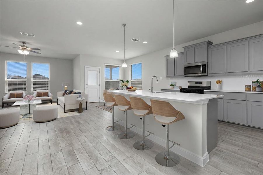 Furnished interior view inside a new home in Trails of Elizabeth Creek, Fort Worth (Image 5).