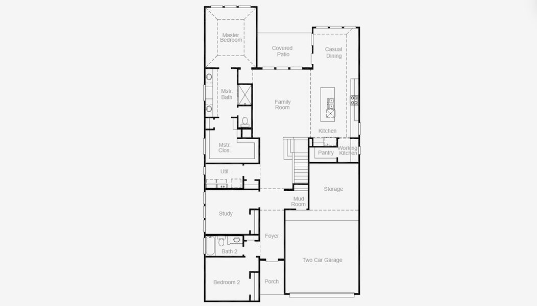 2D floor plan layout for the Delta by Coventry Homes in Hulen Trails 60', Crowley, TX (Image 5). 2D floor plan layout for the Delta by Coventry Homes in Hulen Trails 60', Crowley, TX (Image 5).