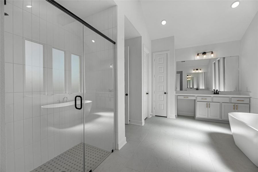 Furnished interior view inside a new home in Fulshear Lakes - 60', Fulshear (Image 12).