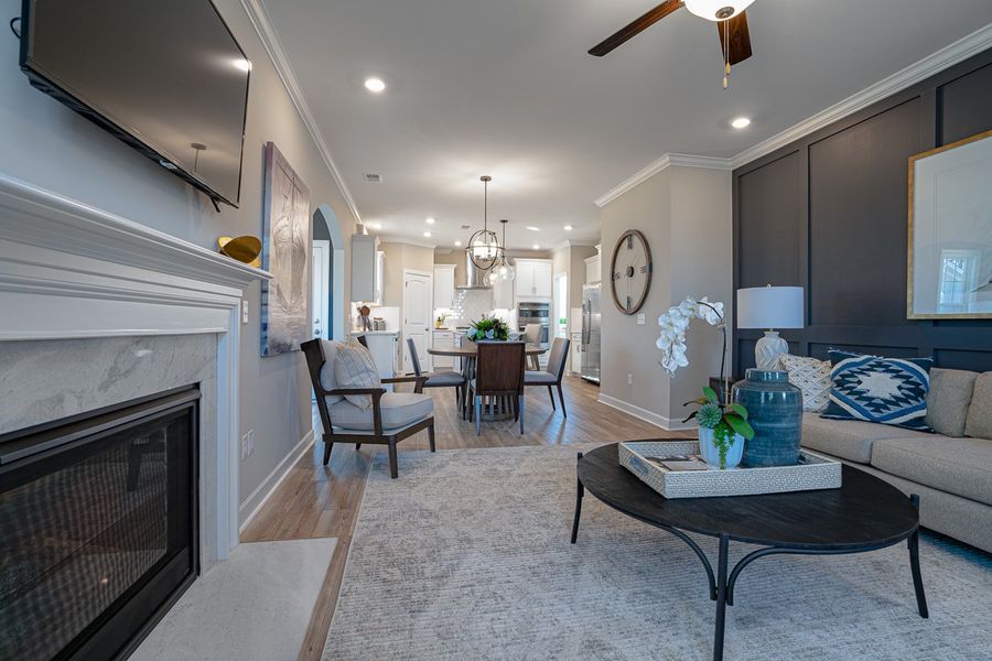 Representative furnished interior of a home built from the Palmer - Vanguard Collection by Mungo Homes in Georgias Landing, Raleigh (Image 34).