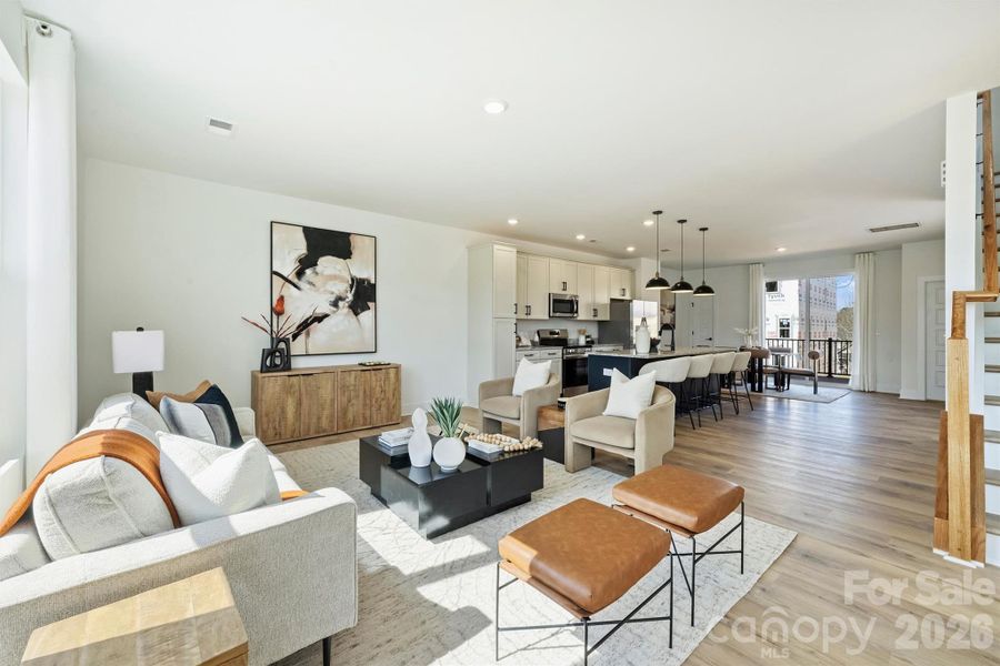 Furnished interior view inside a new home in , Charlotte (Image 9).