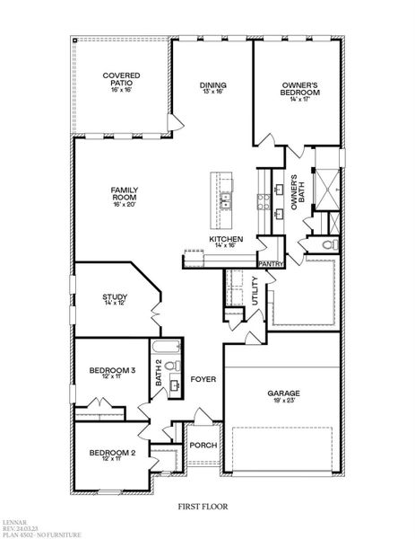 2D floor plan layout of this home in ARTAVIA, Conroe, TX (Image 2). 2D floor plan layout of this home in ARTAVIA, Conroe, TX (Image 2).