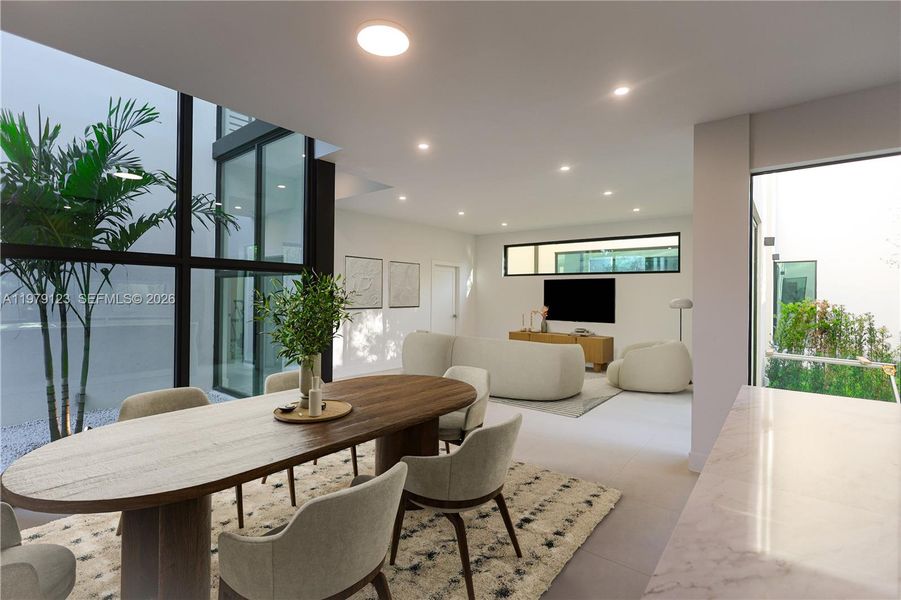 Furnished interior view inside a new home in , Miami (Image 6).