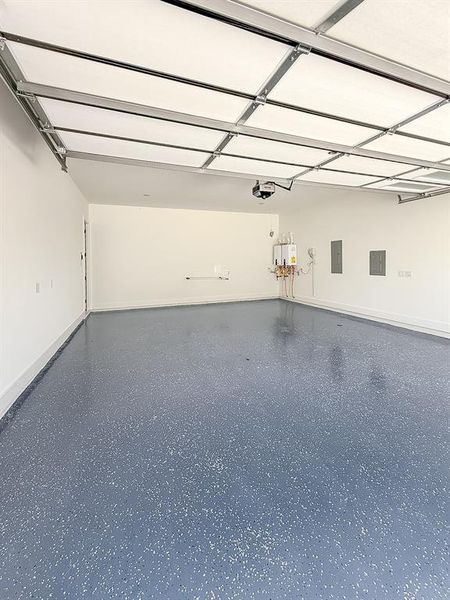 Garage with electric panel Garage with electric panel