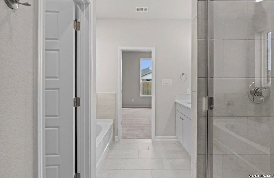 Furnished interior view inside a new home in Bricewood, San Antonio (Image 12).