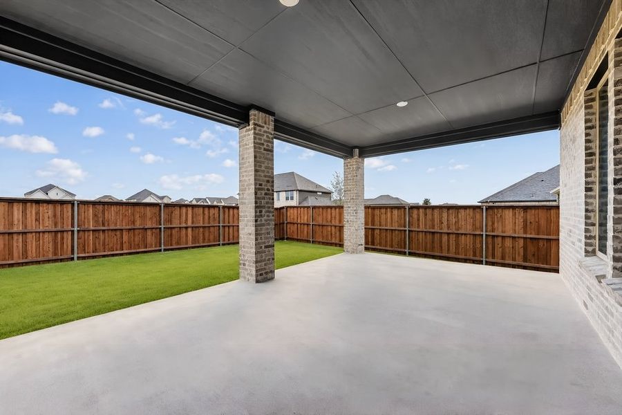 Exterior details and patio area of a home in The Ranch at Uptown Celina, Celina (Image 3).