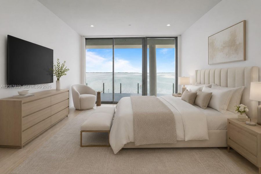 Furnished interior view inside a new home in , Miami (Image 11).