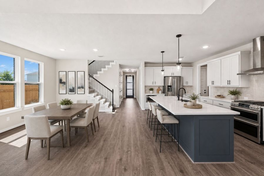 Furnished interior view inside a new home in Santa Rita Ranch, Liberty Hill (Image 10).