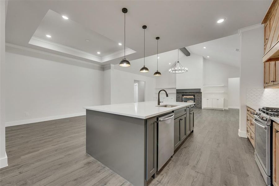 Furnished interior view inside a new home in Lincoln Pointe, Van Alstyne (Image 9). Furnished interior view inside a new home in Lincoln Pointe, Van Alstyne (Image 9).