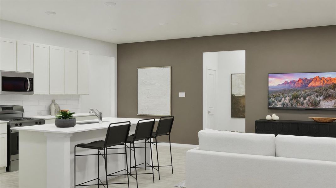 Furnished interior view inside a new home in Thunder Rock: Classic Collection, Marble Falls (Image 13). Furnished interior view inside a new home in Thunder Rock: Classic Collection, Marble Falls (Image 13).