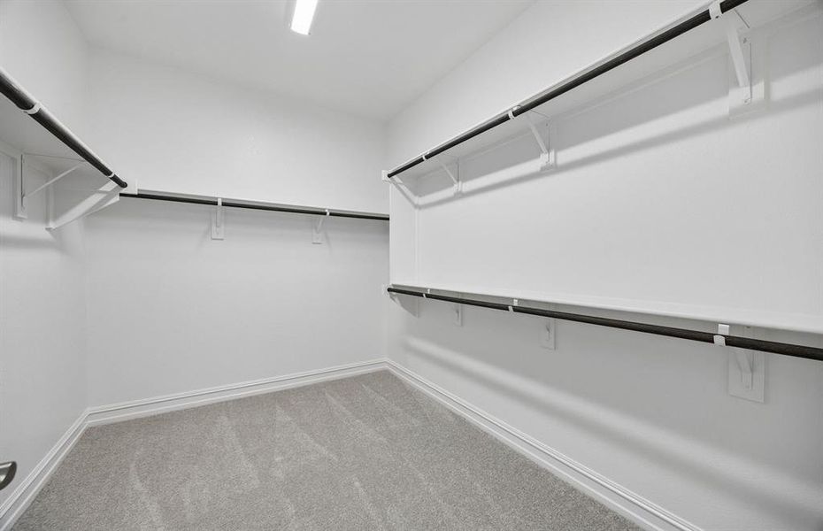 Spacious owners closet