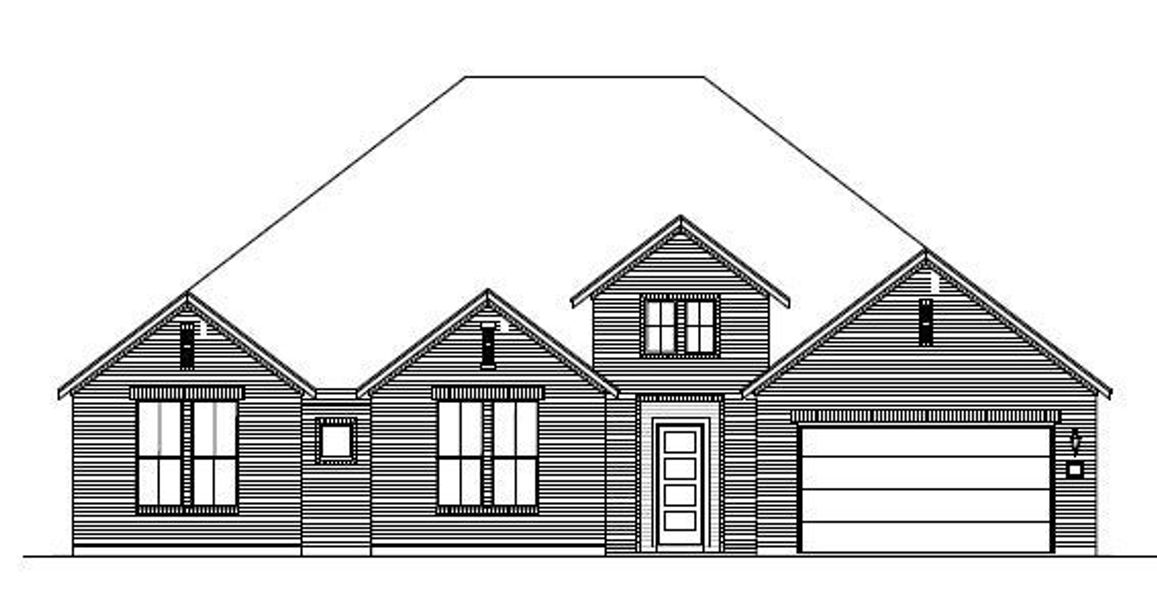 Lubbock Floorplan - Elevation A Rendering Lubbock Floorplan - Elevation A Rendering