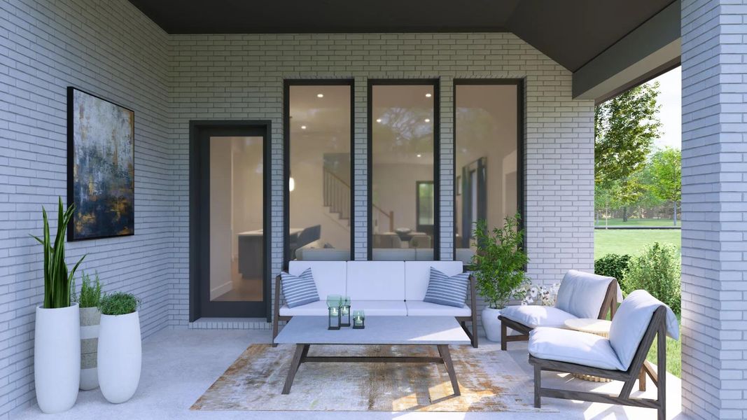 The Rusk Outdoor Living Area