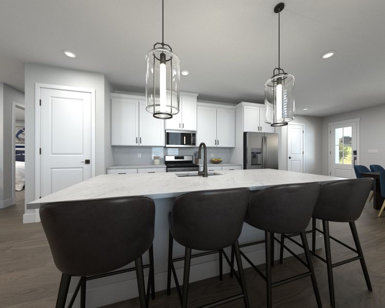 Skip takeout and prep dinner in the well-appointed kitchen.