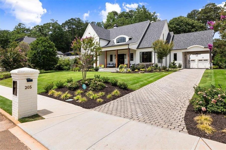 Front exterior of a new home in , Roswell, GA, highlighting curb appeal (Image 22).