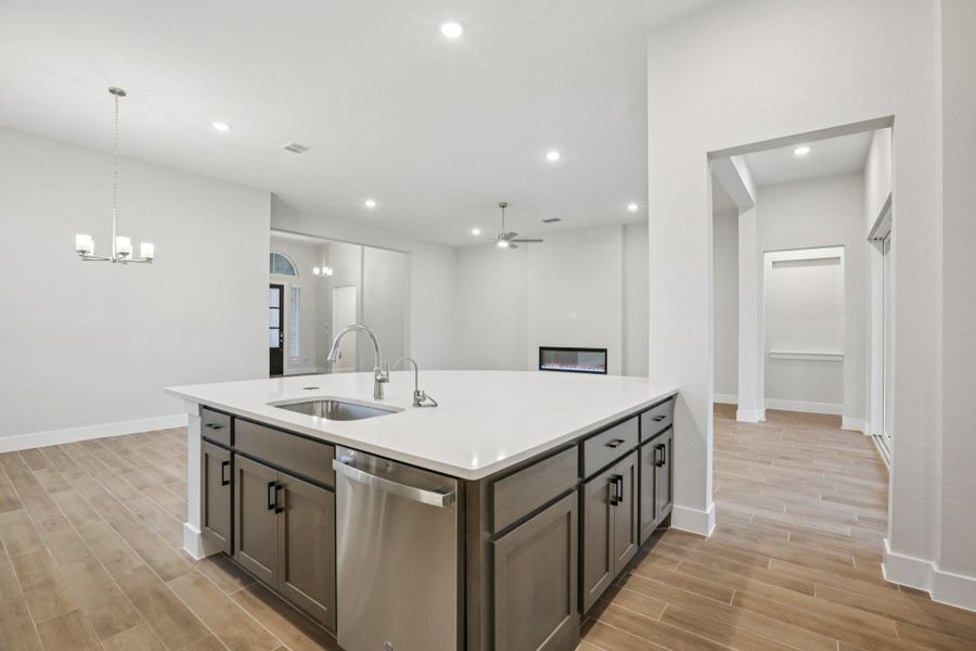 Furnished interior view inside a new home in 6 Creeks, Kyle (Image 18).