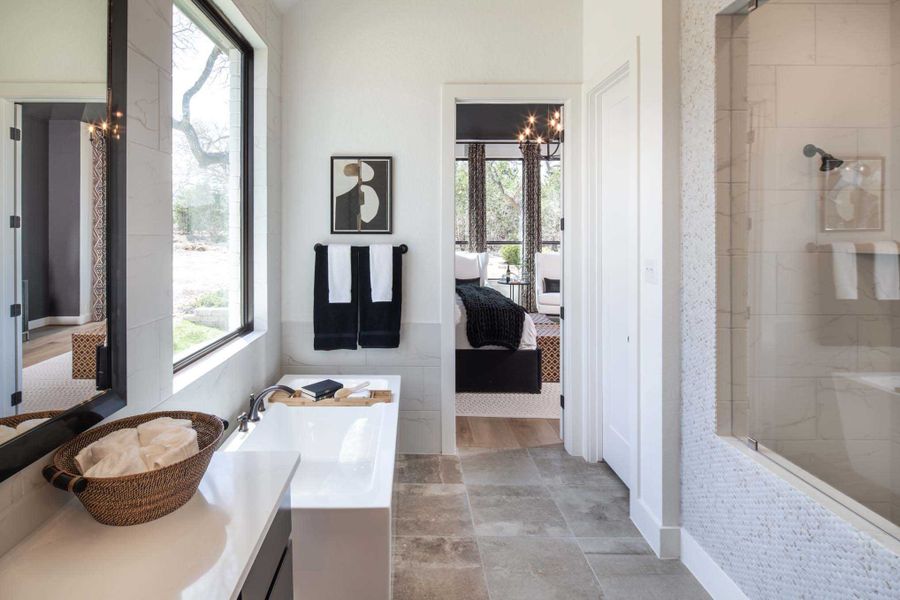 Representative furnished interior of a home built from the 216G by Highland Homes in Quail Hollow, Rockwall (Image 31).