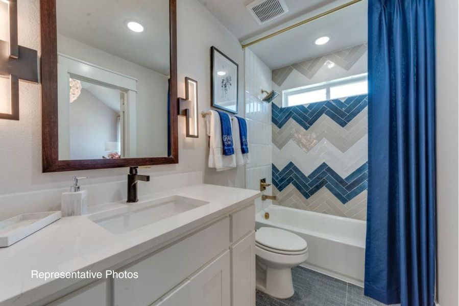 Furnished interior view inside a new home in Edgewater, Fate (Image 17). Furnished interior view inside a new home in Edgewater, Fate (Image 17).